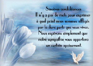 lettre de condoléance